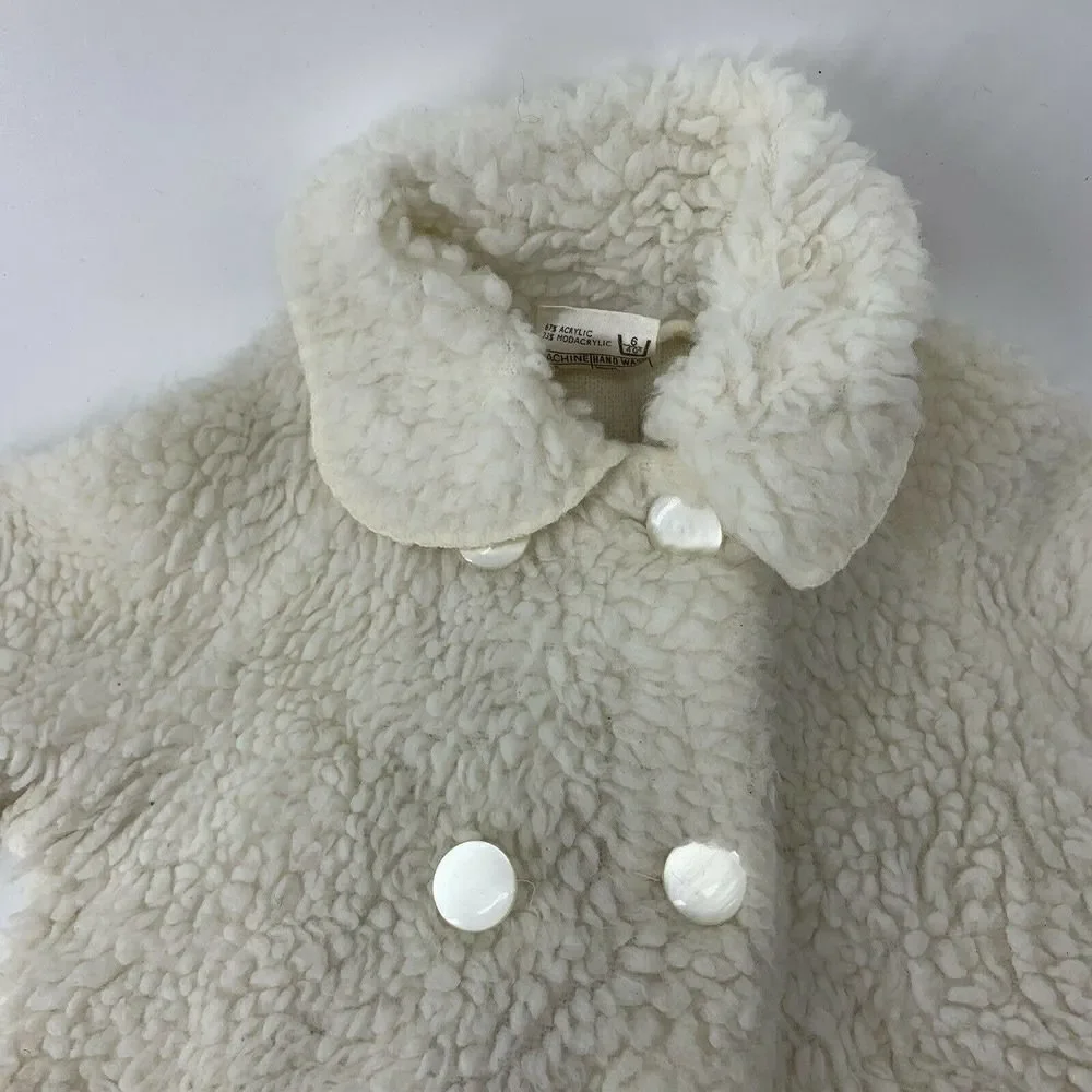 Basil Brush Vintage Sherpa White Peacoat 0-9 M